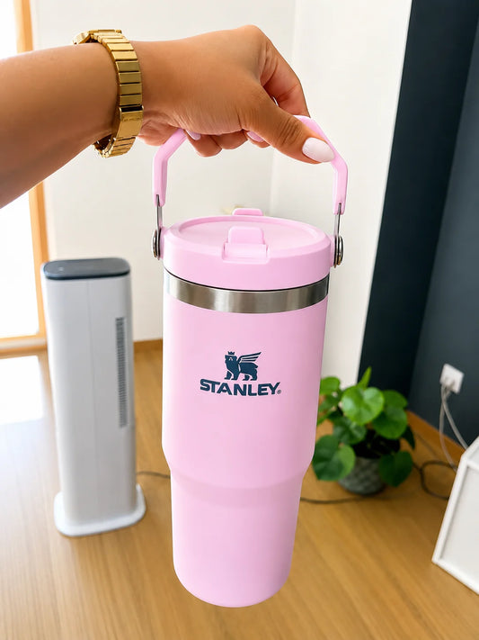 Stanley Ice-Flow Stainless Steel Tumbler with Straw – Pink