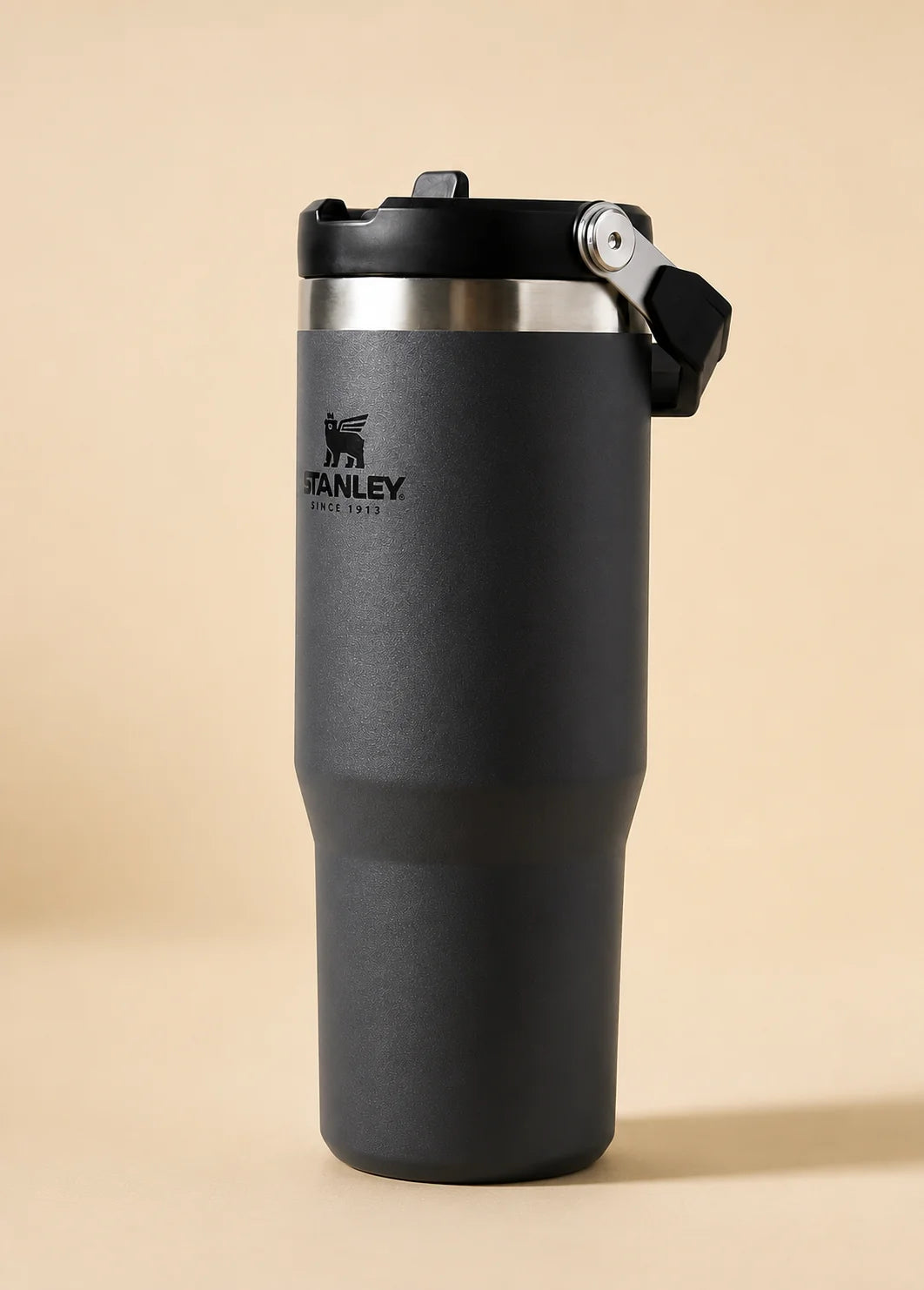 Stanley Ice-Flow Stainless Steel Tumbler with Straw – Black