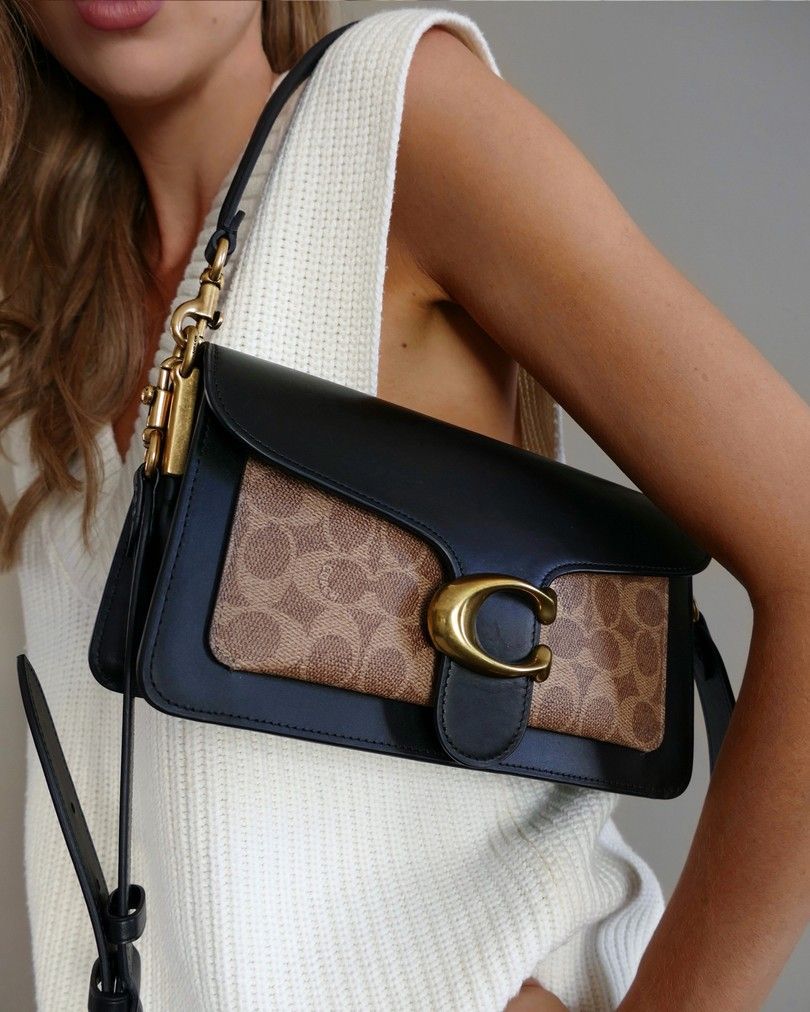 COACH TABBY SIG CC 26 LEATHER SHOULDER BAG WITH BOX 894