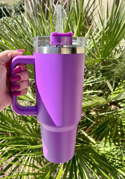 1200ML Insulated Tumbler – Keeps Drinks Ice Cold for 12 Hours ❄️-Lavender