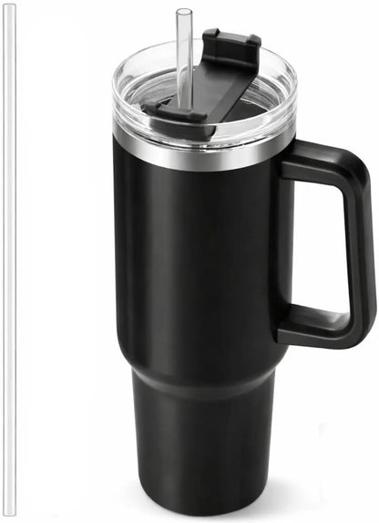 1200ML Insulated Tumbler – Keeps Drinks Ice Cold for 12 Hours ❄️-Black