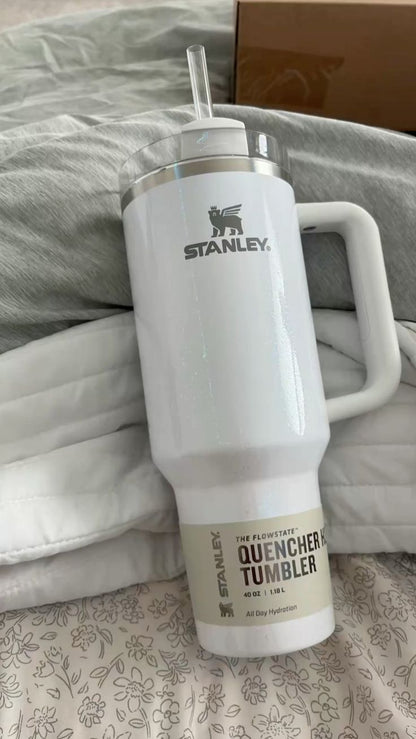 STANLEY White Single Stainless Steel Solid Double Wall Vacuum Water Bottle White