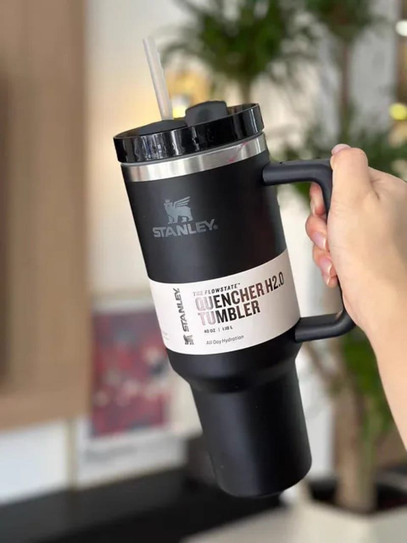 STANLEY Black Single Stainless Steel Solid Double Wall Vacuum Water Bottle