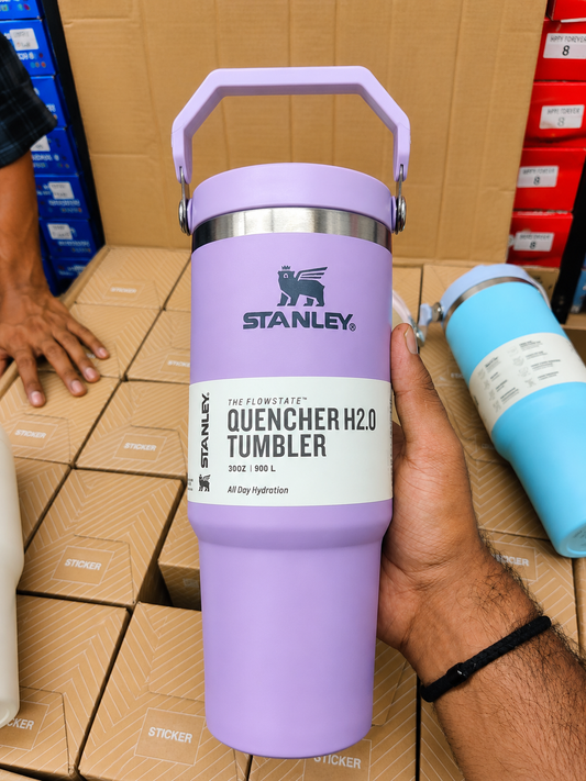 Stanley Ice-Flow Stainless Steel Tumbler with Straw – Purple