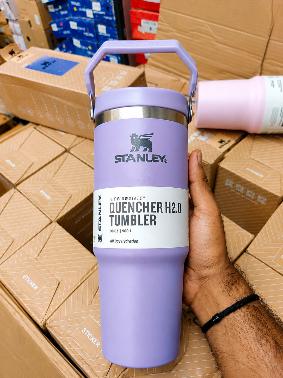 Stanley Ice-Flow Stainless Steel Tumbler with Straw – Purple
