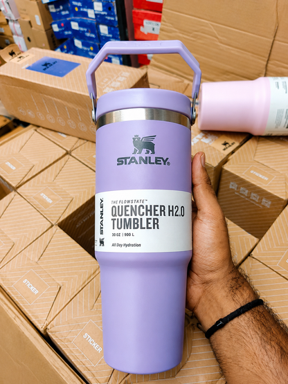 Stanley Ice-Flow Stainless Steel Tumbler with Straw – Purple