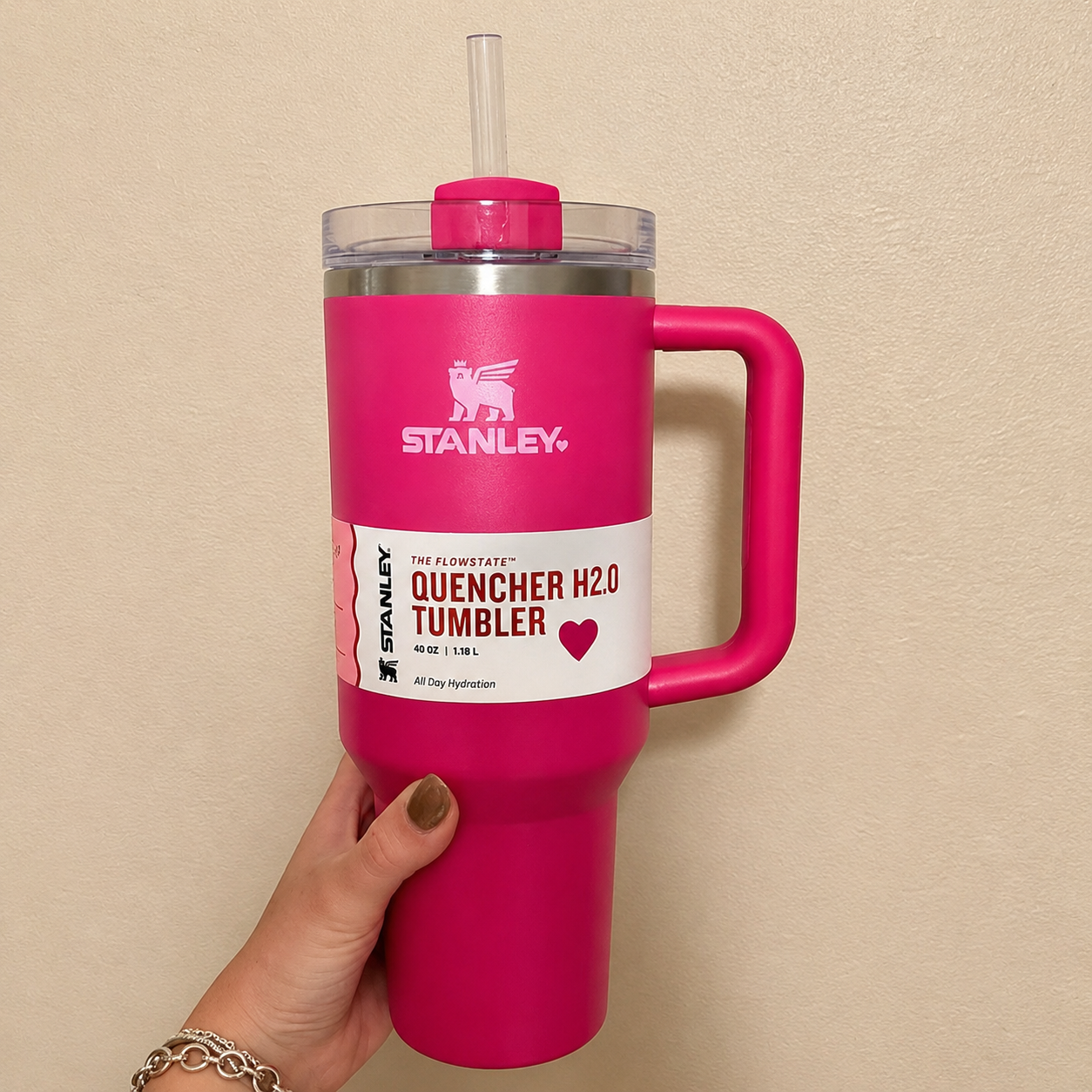 Stanley Quencher H2.0 Flow State Tumbler - Dark Pink