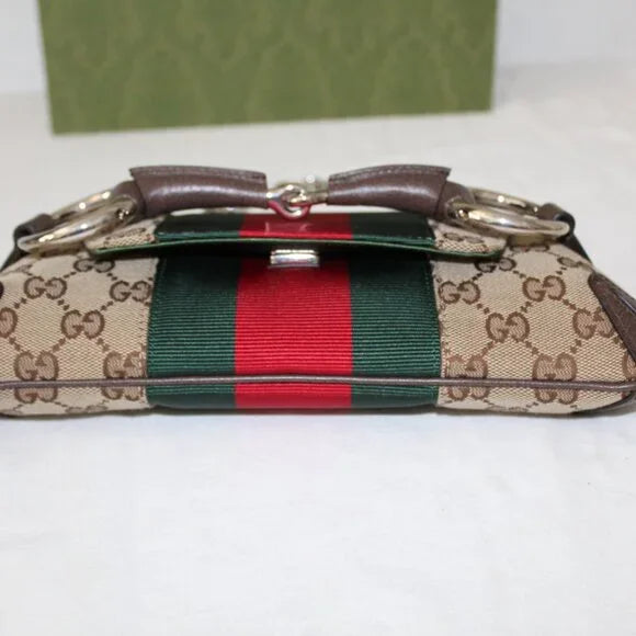 GUCCI HORSEBIT SMALL GG CANVAS SHOULDER BAG WITH MAGNETIC BOX 5315